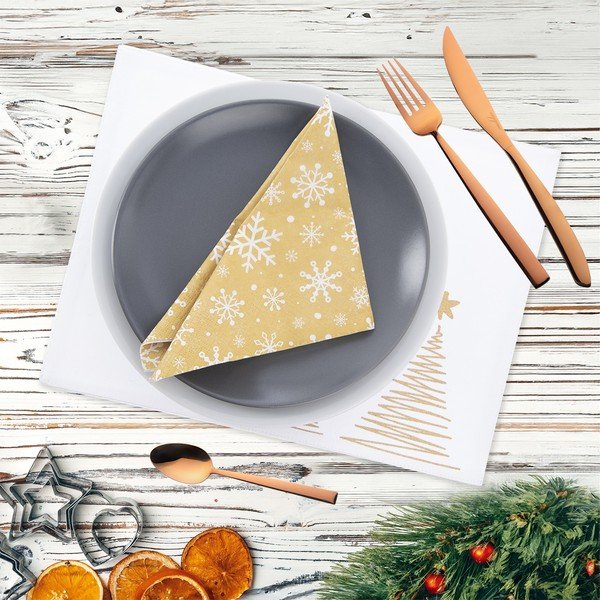 Bombažen pogrinjek z božičnim motivom 25x35 cm Stromek – Orion-image-2