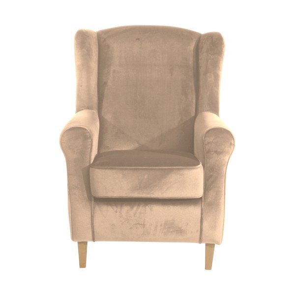Rjav fotelj Max Winzer Lorris Velur Sand-image-2