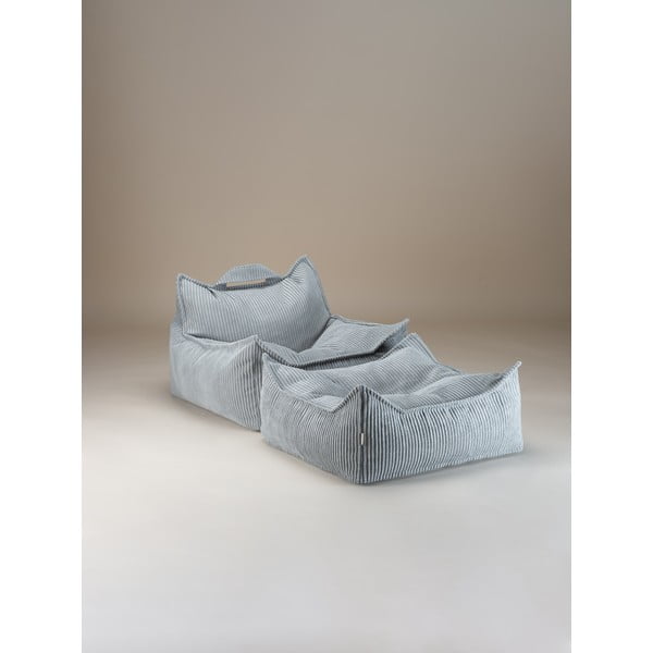 Mentolno zelena otroška vreča za sedenje iz rebrastega žameta Chair – Wigiwama-image-3