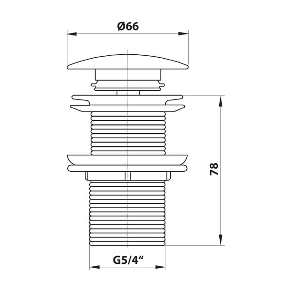 Zgornji del sifona za umivalnik Aurum – Sapho-image-1