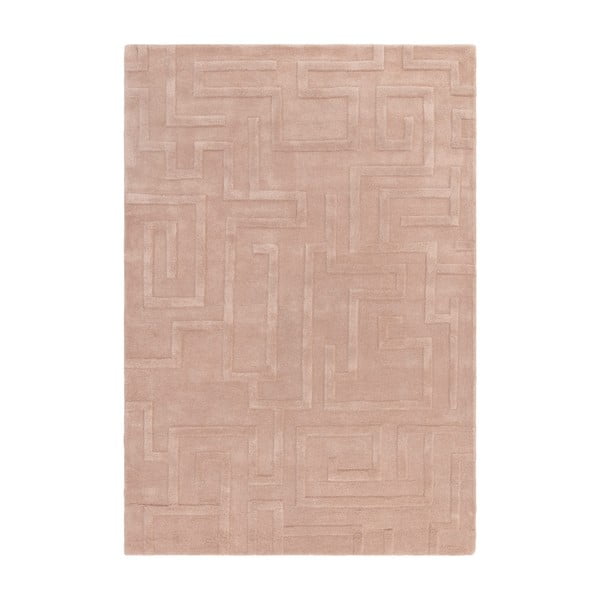 Svetlo rožnata volnena preproga 200x290 cm Maze – Asiatic Carpets