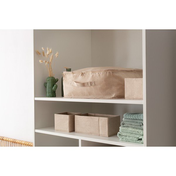 Bež tekstilne škatle za shranjevanje v kompletu 2 ks 14x12x12 cm Sandy – Compactor-image-1