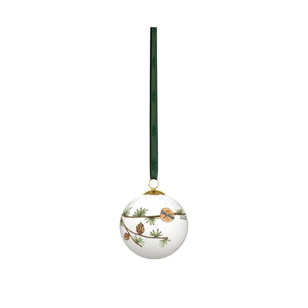 Porcelanast božični okrasek ø 6 cm Hammershøi Christmas Bauble 2025 – Kähler Design-image-4