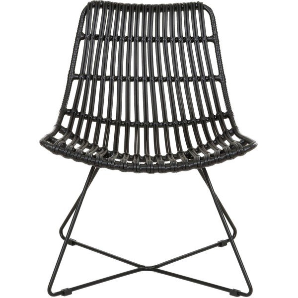 Črn stol iz poliratana Costa - Westwing Collection-image-2