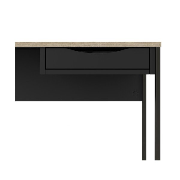 Črna pisalna miza Tvilum Function Plus, 110 x 48 cm-image-4
