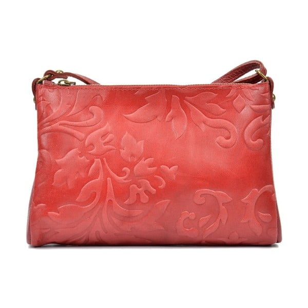 Rdeča usnjena torbica Carla Ferreri Alessandra