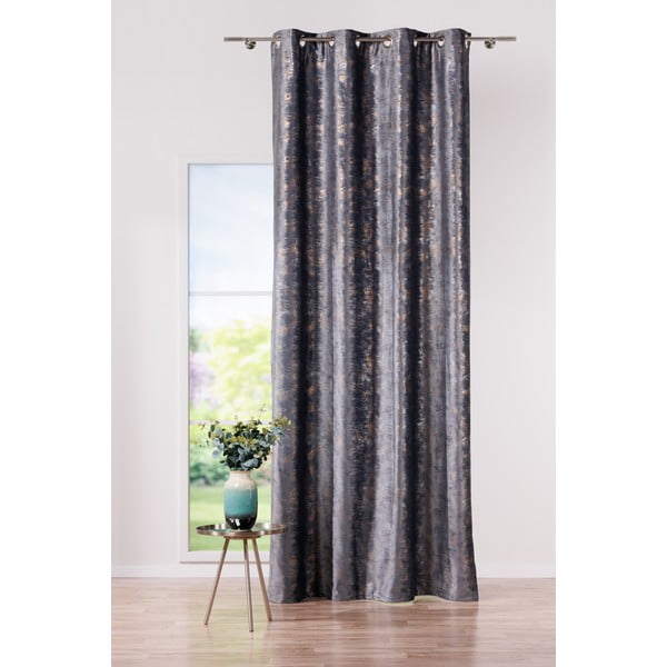 Antracitno siva zavesa 140x260 cm Lhasa – Mendola Fabrics-image-1