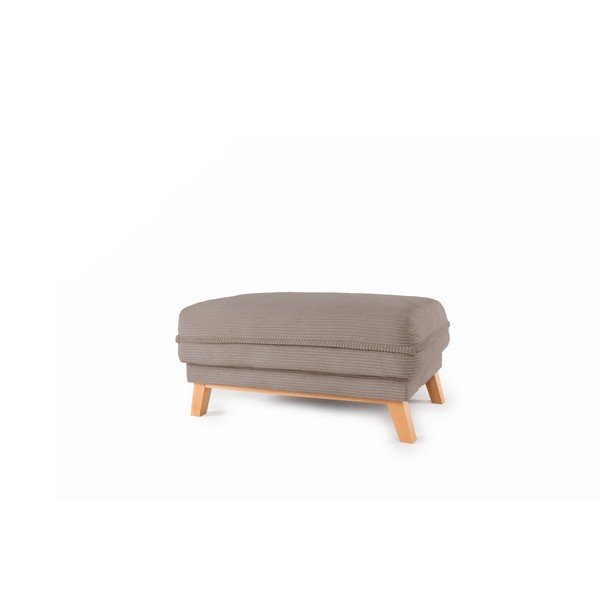 Sivorjav tabure iz rebrastega žameta Tori – Bonami Selection-image-1