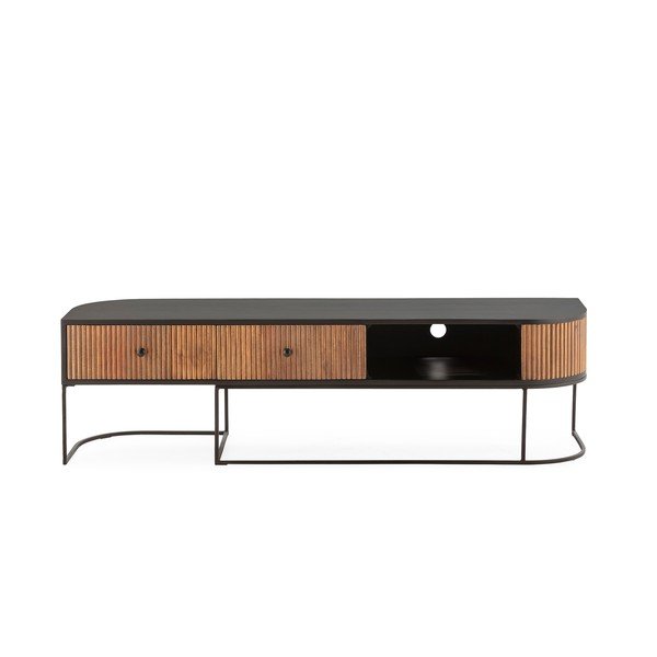TV omarica iz masivnega manga v naravni barvi 160x45x40 cm Curve – MOME-image-2