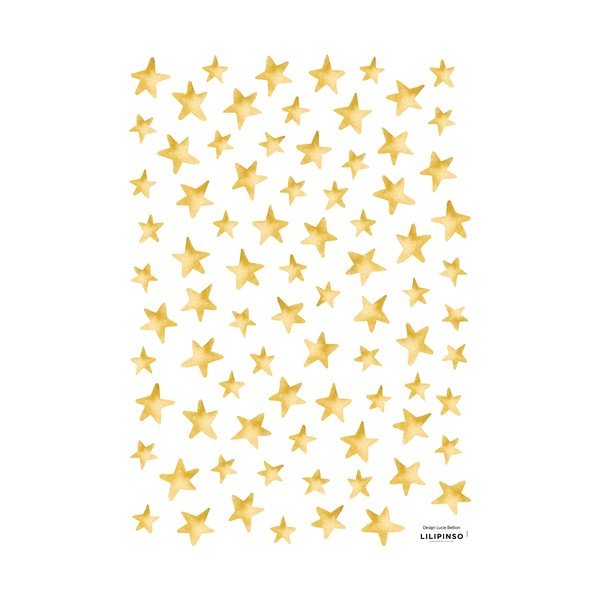 Otroške nalepke v kompletu 81 ks 30x42 cm Etoiles Dorees – Lilipinso