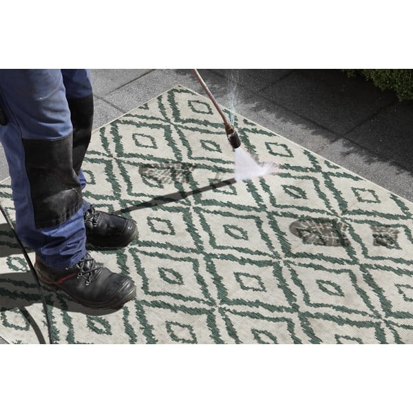 Zeleno-bela zunanja preproga NORTHRUGS Rio, 200 x 290 cm-image-1