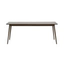 Rjava raztegljiva jedilna miza z mizno ploščo v hrastovem dekorju 190x90 cm Barrali – Unique Furniture