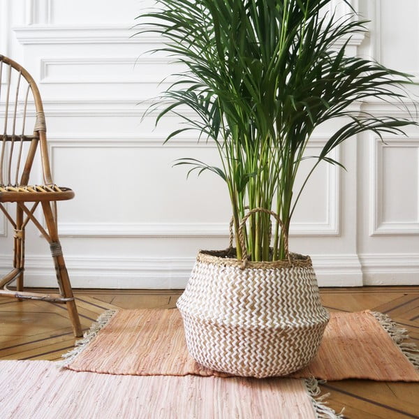 Svetla košara za shranjevanje iz morske trave Compactor Zic Zac, ⌀ 35 cm-image-1