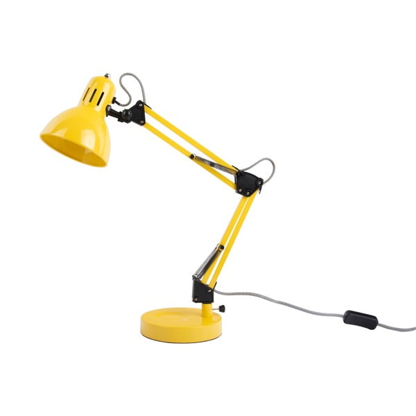 Svetlo rumena namizna svetilka s kovinskim senčilom (višina 52 cm) Funky Hobby – Leitmotiv