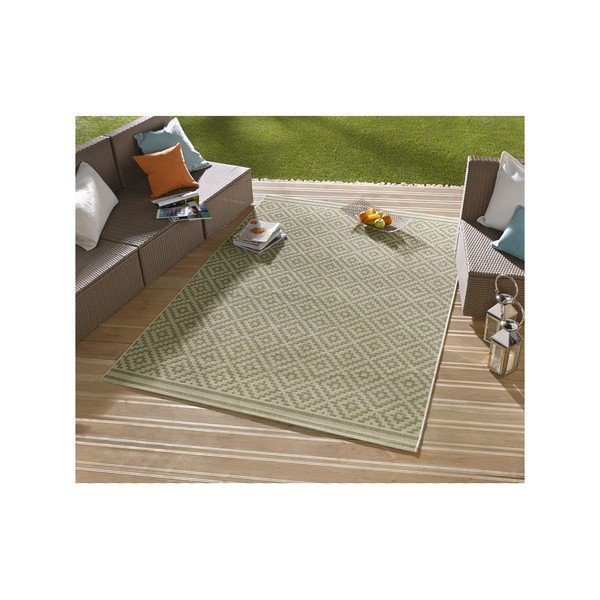 Zelena zunanja preproga Bougari Karo, 200 x 290 cm-image-3