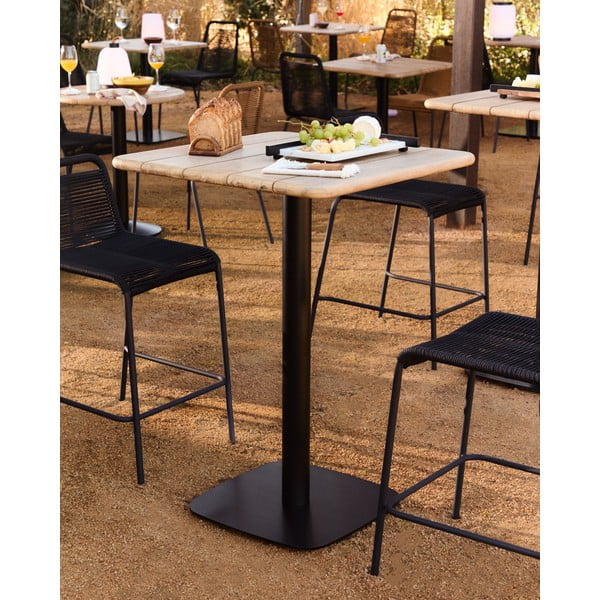 Barska miza z mizno ploščo iz akacije 70x70 cm Saura – Kave Home-image-1