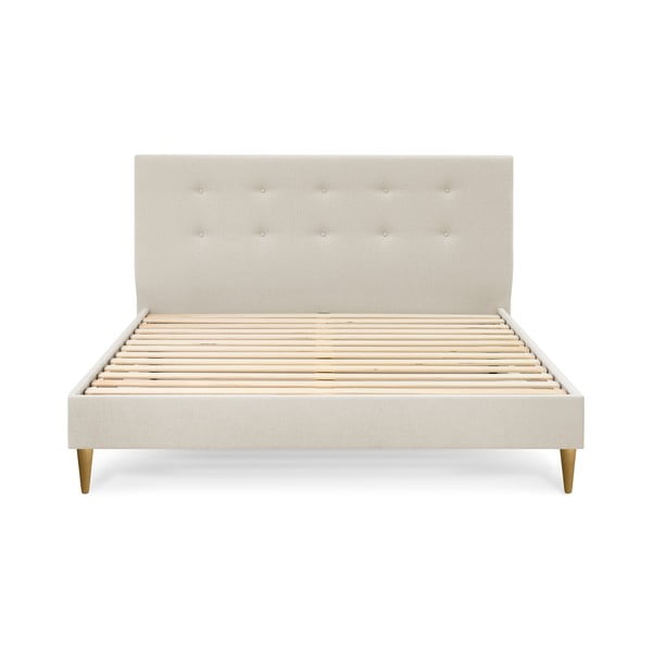 Bež zakonska postelja Bobochic Paris Rory Light, 180 x 200 cm-image-2