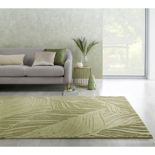 Zelena volnena preproga 200x290 cm Lino Leaf - Flair Rugs-image-1