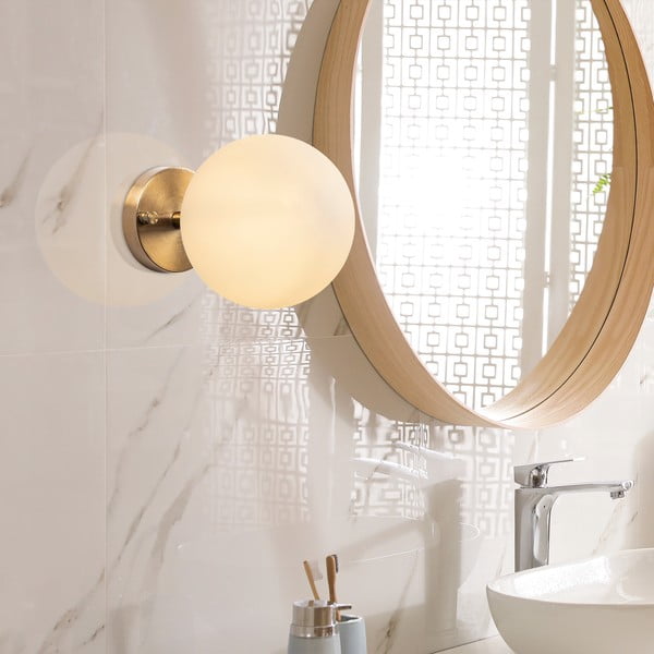 Bela/v bronasti barvi stenska svetilka ø 15 cm Atmaca – Opviq lights-image-3