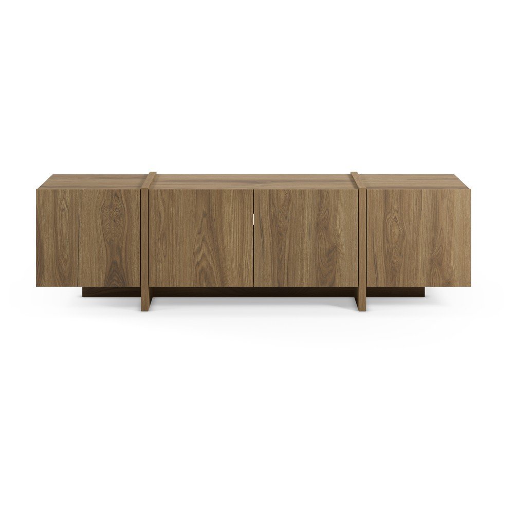 TV omarica v hrastovem dekorju v naravni barvi 180x55x35 cm Volia