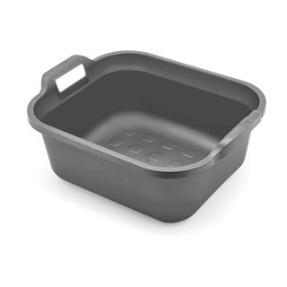 Sivo plastično vedro z dvema ročajema Addis, 39 x 32 x 14 cm