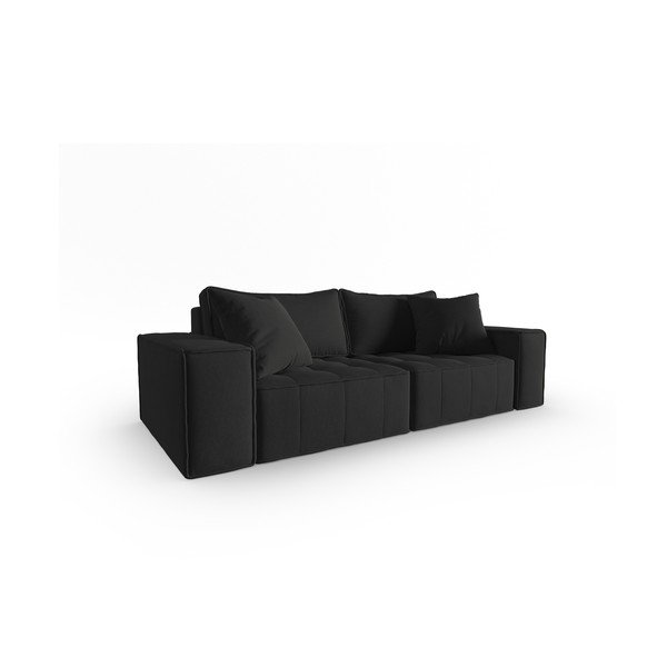 Črna sedežna garnitura 212 cm Mike – Micadoni Home-image-2