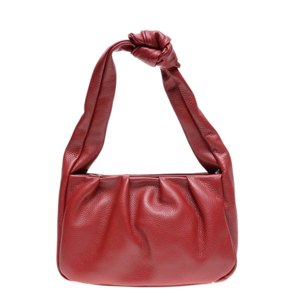 Rdeča usnjena torbica Carla Ferreri