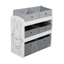 Bel/siv otroški organizator za igrače 63,5x29,5x60 cm Miffy – Roba