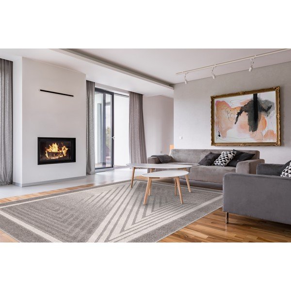 Siva/kremno bela preproga 200x280 cm Lori – FD-image-1