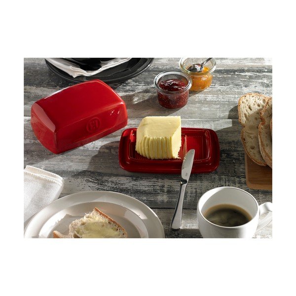 Rdeča keramična posoda za maslo – Emile Henry-image-3