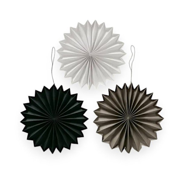 Komplet 3 visečih okraskov iz recikliranega papirja Boltze Dilia