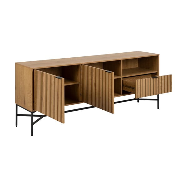 Nizka komoda v hrastovem dekorju 180x70 cm Jaipur – Actona-image-3