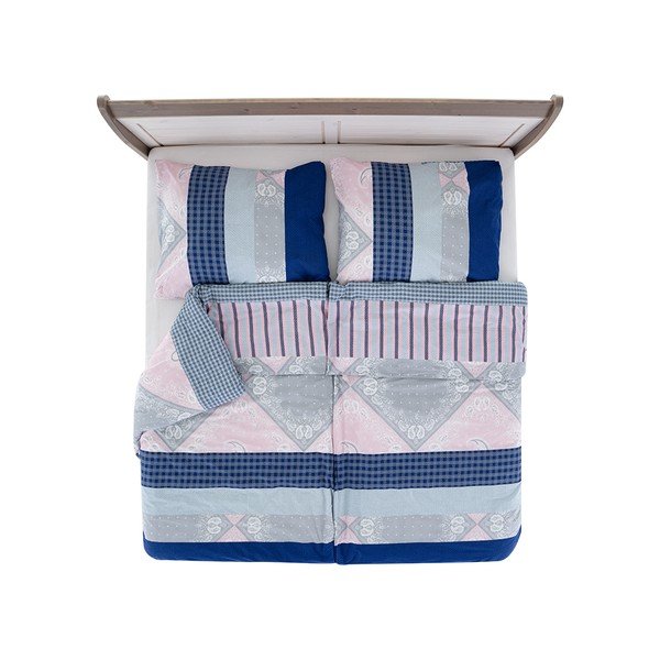 Modra enojna posteljnina iz krepa 140x200 cm Top Class – B.E.S.-image-2