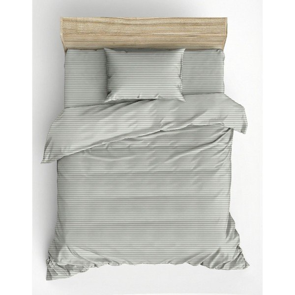 Žajbljevo zelena enojna posteljnina 200x140 cm Stripe  – Mijolnir-image-2