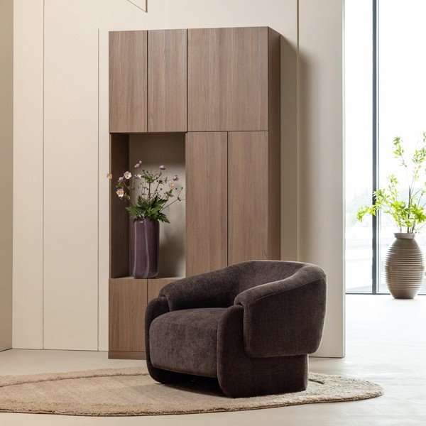 Modularna omara v temni naravni barvi 108x215 cm Build – WOOOD-image-1