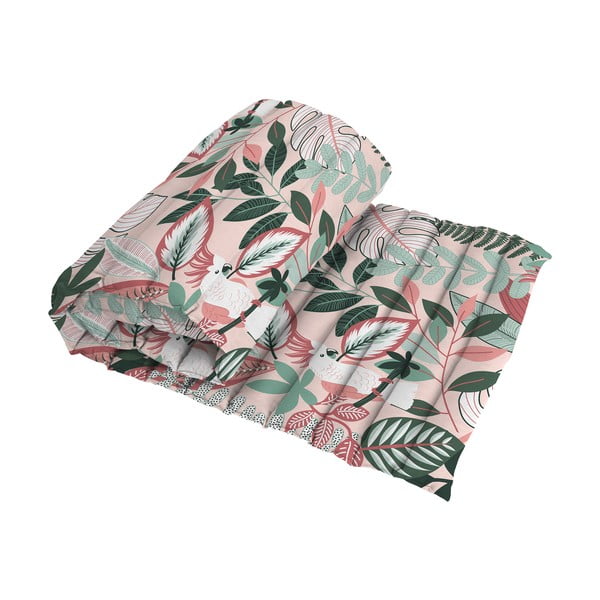Zeleno-rožnata vrtna sedežna blazina za ležalnik 60x180 cm Ara – douceur d'intérieur