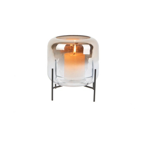 Steklena vaza PT LIVING Silver Fade, višina 19 cm-image-1