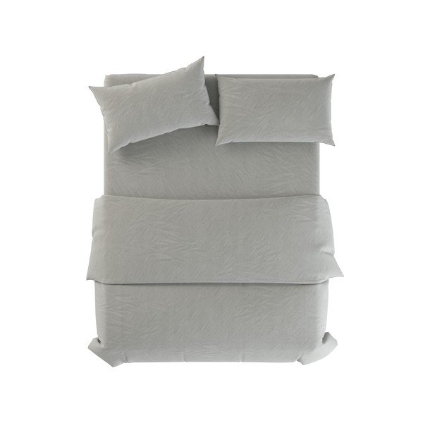 Prašno zelena lanena posteljnina za zakonsko posteljo 200x200 cm Stone – Native Natural