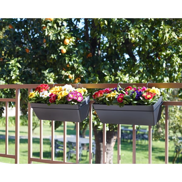 Samozalivalno cvetlično korito iz reciklirane plastike 50 cm Capri – Artevasi-image-1