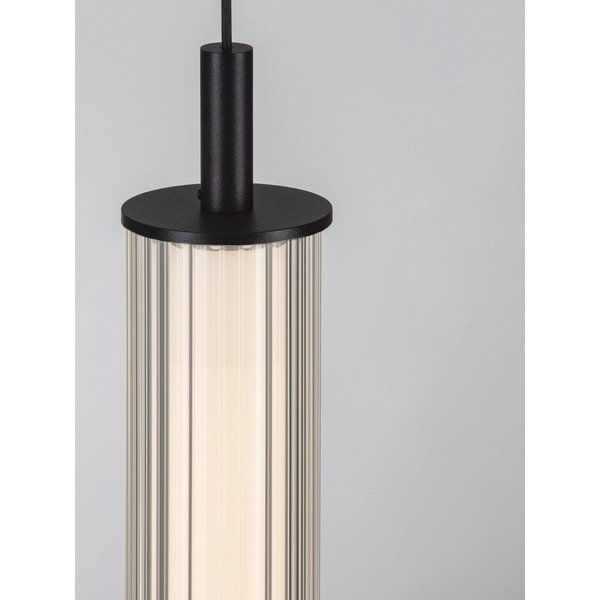 Mat črna aluminijasta LED zatemnitvena viseča svetilka s steklenim senčilom ø 6,5 cm Glovia – Nova Luce-image-2