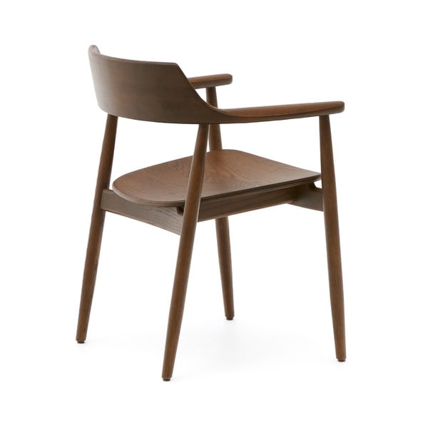 Rjav jedilni stol iz masivnega hrasta Fondes – Kave Home-image-3