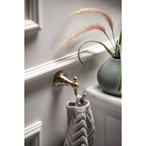 Medeninast kljukast obešalnik Sapho Diamond-image-1