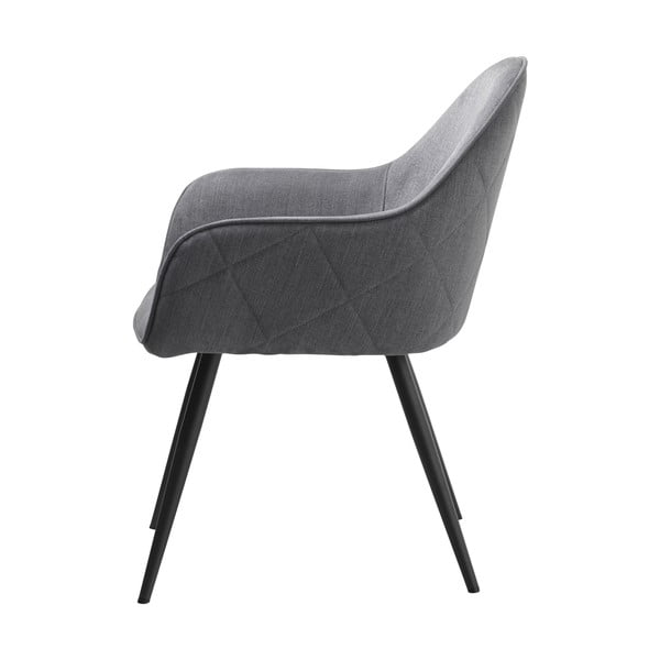 Siv oblazinjen jedilni stol z nasloni za roke Minto – Unique Furniture-image-4