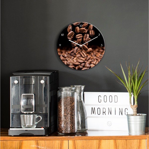 Stenska ura Styler Glassclock Coffee Seeds, ⌀ 30 cm-image-1