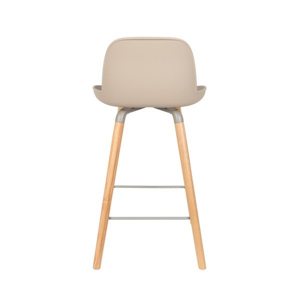 Komplet 2 sivo-bež barskih stolov Zuiver Albert Kuip, višina sedeža 65 cm-image-4