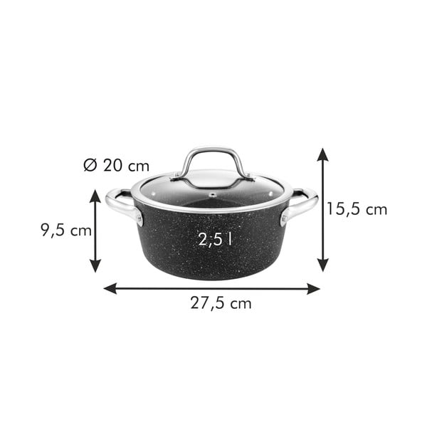 Lonec s pokrovko za indukcijo in neprijemljivo površino 2,5 l President - Tescoma-image-2