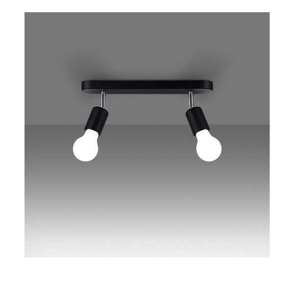 Črna kovinska stropna svetilka ø 6 cm Brando – Sollux-image-1