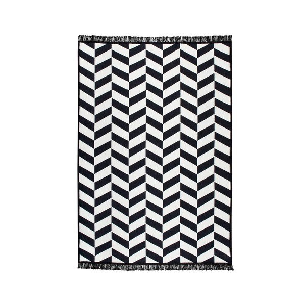 Črno-bela dvostranska preproga Morpheus, 80 x 150 cm-image-4