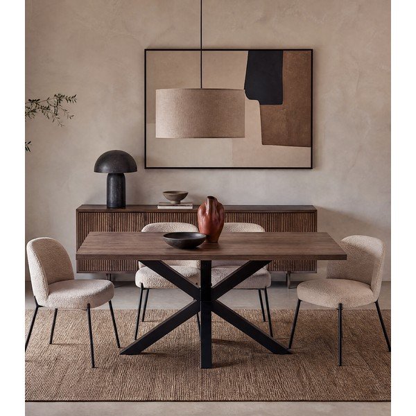 Jedilna miza z mizno ploščo v orehovem dekorju 100x180 cm Comba – Marckeric-image-3