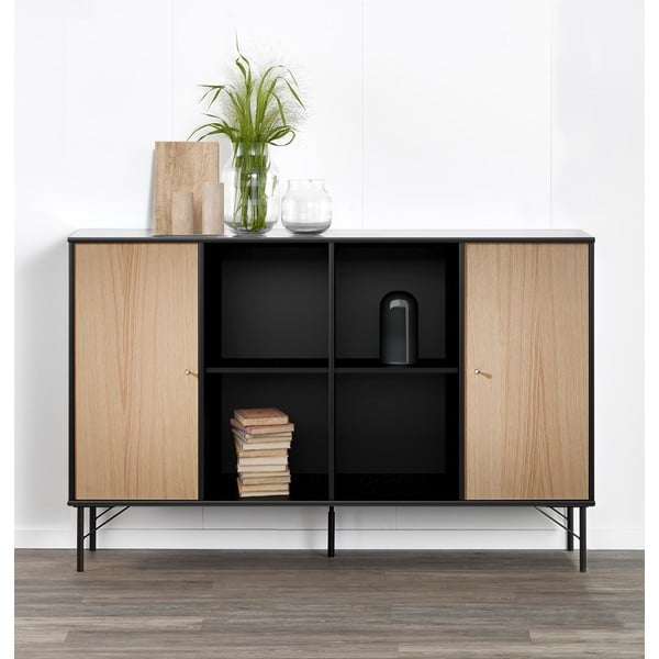 Črn modularni sistem polic 136x69 cm Mistral Kubus - Hammel Furniture-image-4